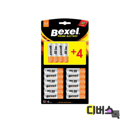 Bexel/Batteries/Alkaline Batteries/AA12+4