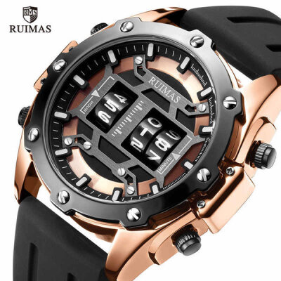 RUIMAS/Urethane/Wrist Watch/Men/Fashion Watch/Leather Watches/Metal Watches/Formal Suit/Business Chi