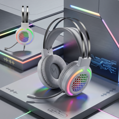Ultralight/GAMING HEADSET/USB/Microphone/LED/M1