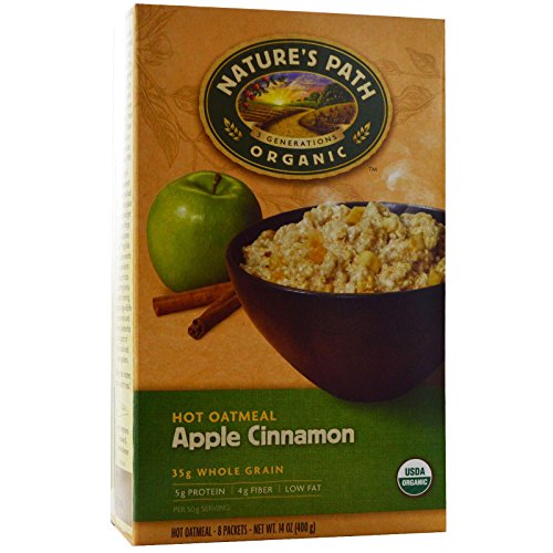 Nature's Path Organic Instant Hot Oatmeal Apple Cinnamon -- 8 Packets