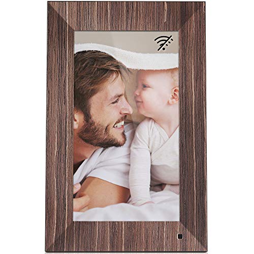 NIX Lux 13-Inch Digital Photo Frame X13B Wood (Non-WiFi) - Wall-Mountable Digital Frame with 1920x1080 FHD Display, Motion Sensor, USB and SD Card Slots and Remote Control, 8 GB USB Stick Included