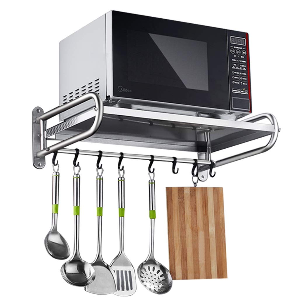 DSJSP Display Shelves Microwave Storage Rack Wall-Mounted Oven Bracket Rice Cooker Wall-Mounted Kitchen Storage Rack (Size : 51cm×15cm×36.5cm)