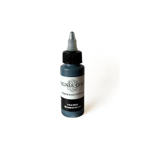 Premium Black Tattoo Ink, 2 OZ, Black USA Made, Organic, Vegan and Cruelty-Free for Professional Artists, Great All-Purpose Ink for Lining & Shading