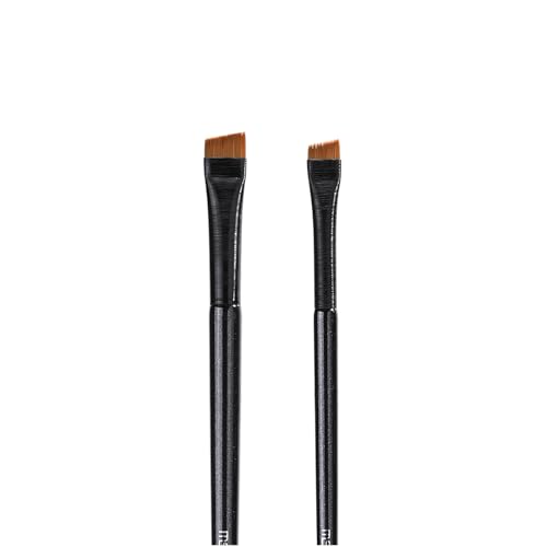 Fine Angled Eyeliner Brushes, MSQ Eye Liner brush, 2pcs Angled Eyebrow Brushes Set Ultra Thin Eyeliner Brush Synthetic Bristles Eye Makeup Tool