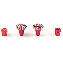 for FrSky 3D M3 3mm CNC Aluminum Gimbal Stick Ends Transmitter Stick Anti-Slipping Cap for FrSky Taranis Q X7 X9D Plus Remote contro (Color : M3 red)