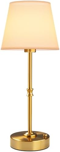 EppieBasic Cordless Table Lamp Rechargeable: Fast Charging & Long Lasting - 2700K Warm Light Vintage Gold Lamps for Women Housewife - Dinning Living Room Bedroom