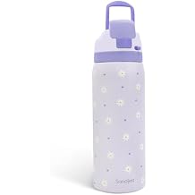 Checkered Insulated Stainless Steel Water Bottle with Straw for Sports and Travel, 32oz, Gifts for Women Girls Friends Teens Birthday Christmas (Purple)