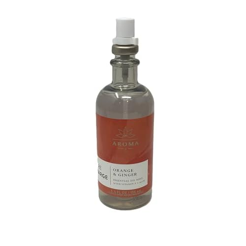 Aroma Orange Ginger Essential Oil Mist Bath and Body 5.3 fl oz  156 mL Fragrance Notes: Orange and Ginger Essential Oils