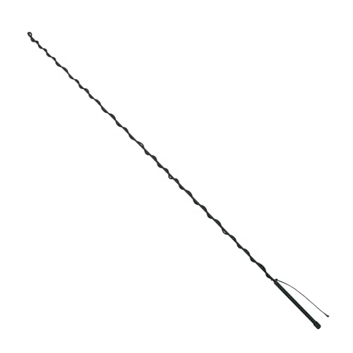 Leather Stock Whip with Rubber Handle and 10 Popper