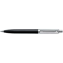 Sheaffer E23211151CS Sentinel Brushed Chrome Cap Barrel Ballpoint Pen - Black