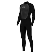 KMT Wetsuit for Men, Mens 3/2mm Wetsuits Full Ultraflex Wet Suits Back Zip Keep Warm in Cold Water High-Elasticity CR
