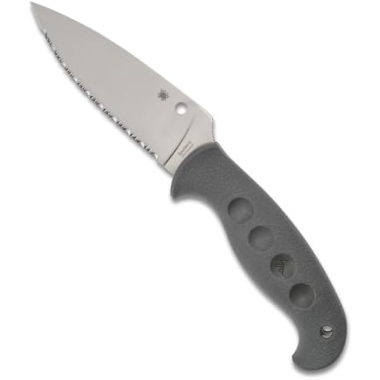 Spyderco Temperance Lightweight Fixed Blade Knife with 4.46 Inch CPM Cru-Wear Steel Blade and FRN Handle - SpyderEdge - FB05SGY