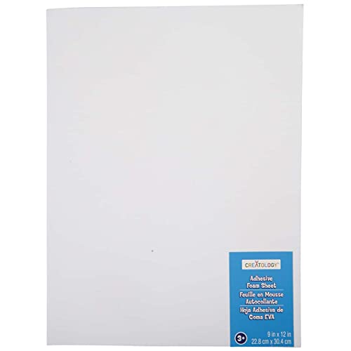Creatology White Adhesive Foam Sheet, 9 x 12, 24 Pack
