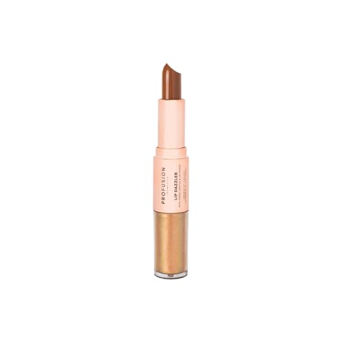 Profusion Cosmetics Lip Dazzlers Dual-Ended Lipstick & Shimmer Topper Matte Finish Lip Tint with Reflective Shine for Hydrating Colour Stay Perfect Sparkle