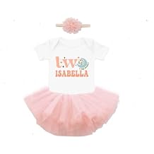 Two The Moon Birthday Outfit Baby Girl First Birthday Outfit Girl 3pcs Tutu Tulle Ruffle Skirt Custom T Shirts and Headband Birthday Dress