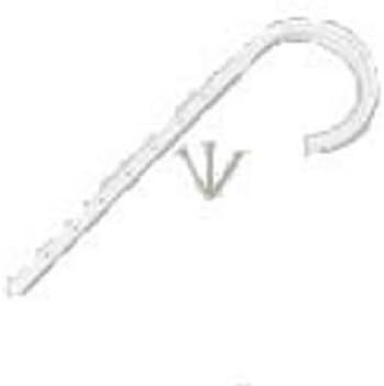 33761 2 x 7 in. Dwv J-Hook, 4 Pack