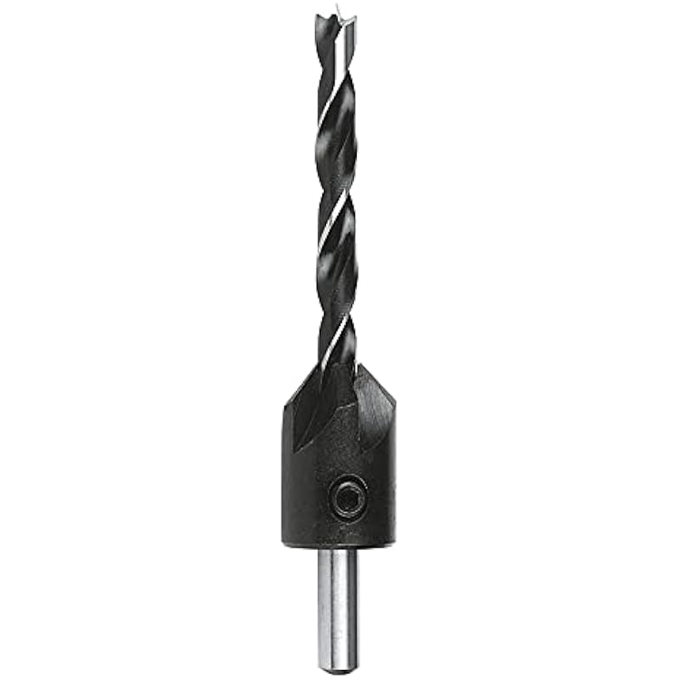 Fisch Countersink Wood Drill Combo 14  6mm Brad Point Drill with Adjustable Countersink, Includes Hex Key, FSH-137047, Made in Austria