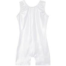 EQSJIU Gymnastics Leotards with Shorts for Girls Unicorn Rainbow Balloon Flower Sparkly Gradient Colors Biketard 1-10 Years