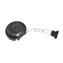 Body Tape Measure 80inch/205cm,Retractable Body Measuring Tape,Double-Scale Circumference Soft Measuring Tape with Lock Button for Weight Loss Sewing Tailor Craft & Medical Body Measurements (Black)
