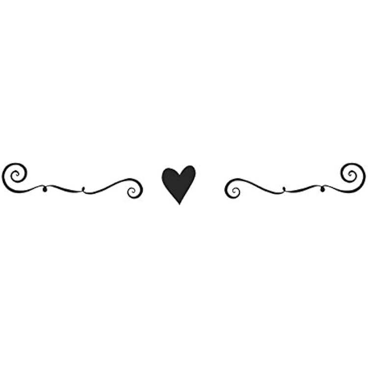 Walm1|#Wall Decor Plus More WDPM3641 Wall Decal Art, Swirl with Heart Design Home Decor Vinyl Sticker, Black, 20x2.5-Inch