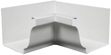 19201 Galvanized Steel Inside Mitre, White - 4 in