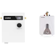 CAMPLUX 11kW Electric Tankless Water Heater and 2.5 galllons Mini Tank Water Heater