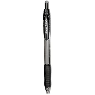 Paper Mate Profile Ballpoint Pen, Retractable, Bold 1.4 Mm, Black Ink, Black Barrel, Dozen