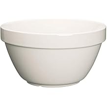 KitchenCraft KCPUDCER30 Home Made Pudding Basin/Ceramic Mixing Bowl, White, Extra Large (1.5 Litre)