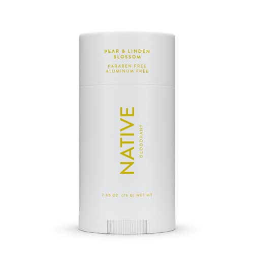 Native Deodorant | Natural Deodorant for Women and Men, Aluminum Free with Baking Soda, Probiotics, Coconut Oil and Shea Butter | Pear & Linden Blossom