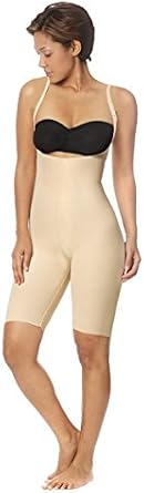 MARENA Recovery Knee-Length Compression Girdle with High-Back, Step 2 (Pull on) Size Large, Black