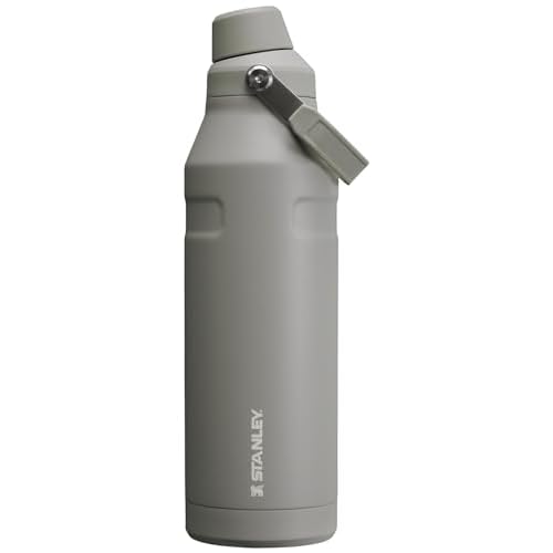 Stanley IceFlow Fast Flow Water Bottle 50 oz | Angled Spout Lid | Lightweight and Leakproof for Travel and Sports | Insulated Stainless Steel | BPA-Free | Ash