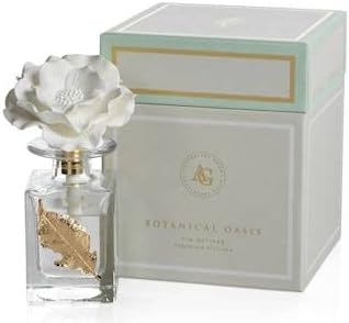 Zodax Botanical Oasis Fig Vetiver Porcelain Diffuser, Leaf