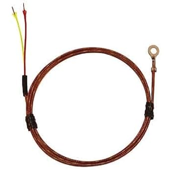 Digi-Sense Type K Economic Bolt On Thermocouple Probe #8 Screw 24 (in) Fiberglass Ext. Grounded Junction
