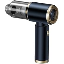 Portable Car Vacuum Cleaner, Cordless Handheld with Multiple Attachments, USB Rechargeable, Black and Gold