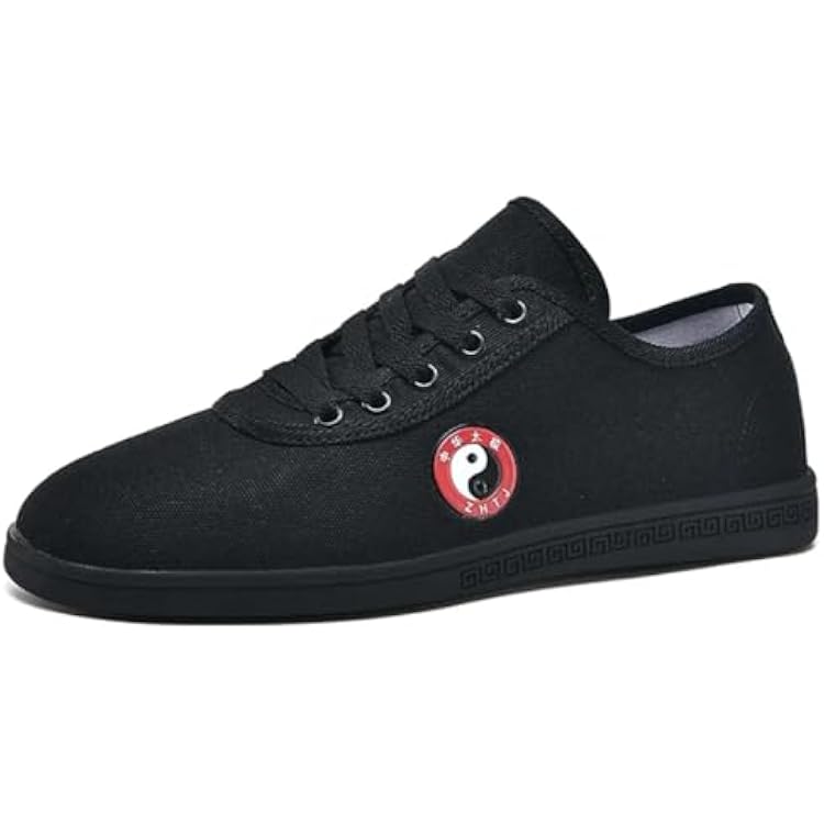 Womens Martial Art Kung fu Tai chi Cotton Sole Canvas Shoes Boxing Taekwondo Karate Sneakers Shoes Cross Training Taiji Kong Fu Walking Shoes for Women Men Zapatillas de Tai chi Size:38EU,Color:BLAC