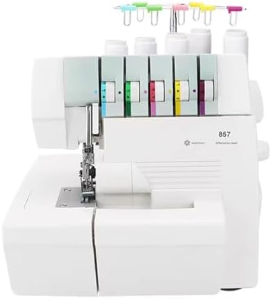 Overlock Sewing Machine, Heavy-Duty Coverstitch Serger with 2-3-4-5 Stitch Capability, Trim Trap, Snap-on Presser Feet for Beginners and Professionals