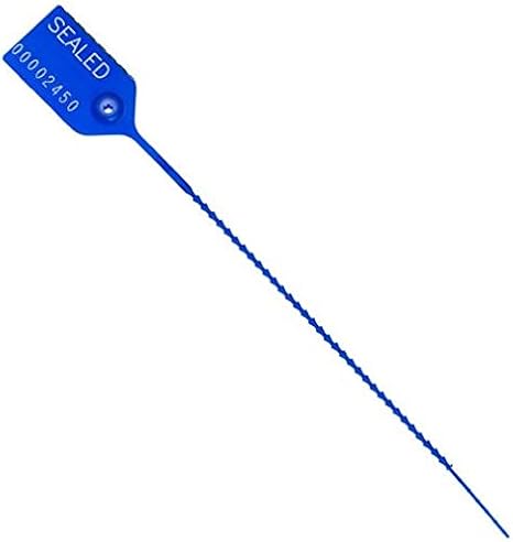 BankSupplies Blue Pull Tight Security Seals 25 lb Strength Adjustable Locking Seals Pack of 100