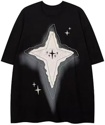 CUTEGAL Y2K 90s Star Shirt Star Top Vintage Oversize Shirts Graphic Tees Mens Womens Y2k Tops Casual Unisex Streetwear
