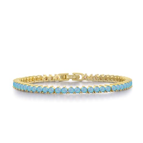 14K Gold Filled Tennis Bracelet for Women-2mm 3mm 4mm CZ Opal Gold Tennis Bracelet for Women, Valentines, Mothers, Christmas Jewelry for Women