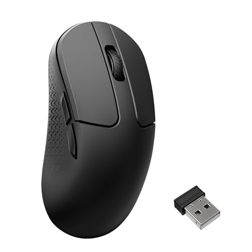Keychron M3 Mini 8K Wireless Bluetooth 5.32.4 GHzWired Optical Mouse, Ultra-Lightweight 55g Programmable PixArt 3950 Sensor with up to 30,000 DPI 750 IPS for Windows Mac Linux - Black