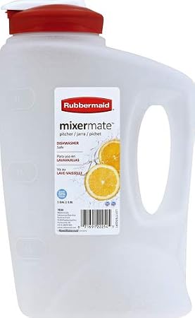Rubbermaid 1776502 1 Gallon Seal'n Saver Pitcher, Clear