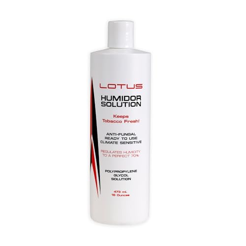 Lotus 16oz 16oz Propylene Glycol Solution PG Solution Cigar Humidor Solution 1 Pack for Cigar Humidor Humidifiers, White