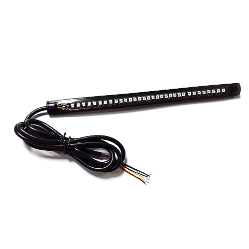 Motorcycle LED Turn Signal Tail Brake Stop Integrated Light 8 Rear LED Motorcycle Taillight License Plate Light Strip for Bike ATV SUV