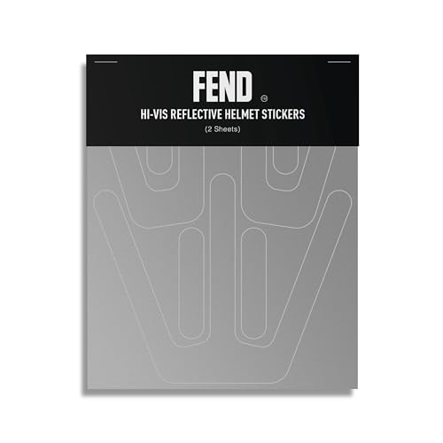 Fend One Reflective Sticker Set 3M Scotchlite Hi-Vis Black Stickers One Helmet Reflects Bright White