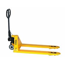 Wesco 272667 Pallet Truck with Hand Brake, Polyurethane Wheels, 5500 lbs Load Capacity, 48-1/4" Height, 48" Length x 27" Width