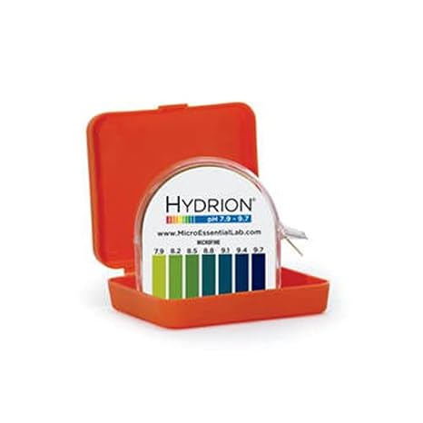 Micro Essential Lab MF-1616 Hydrion Microfine pH Test Paper Dispenser, 7.9 - 9.7 pH, Double Roll