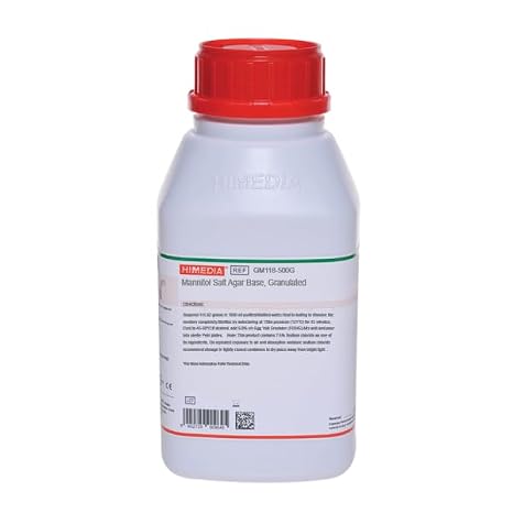 HiMedia Laboratories GM118-500G Granulated Mannitol Salt Agar Base, 500 g