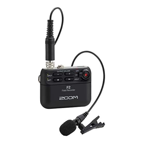 Zoom F2 Lavalier Body-Pack Recorder for Weddings, Filmmaking & Content Creation, with 32-Bit Float, SD Card Recording, Battery Powered, Includes Lavalier Microphone