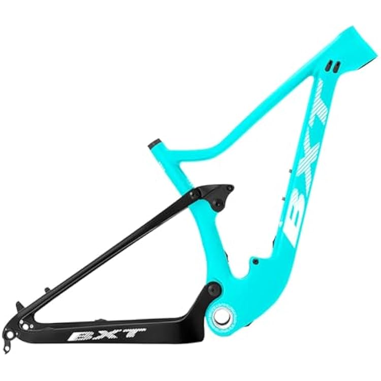 29er Mountain Bike Frame 16171921inch Full Suspension Bike Frame Travel 100mm XCEnduro Soft Tail Frame Carbon Fibre Disc Brake Frame Thru-Axle 12  142MMQR 9  135MMCyan,29  17