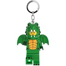 LEGO Minifigures Keychain Light - Green Dragon Costume Girl - 3 Inch Tall Figure (KE224H)